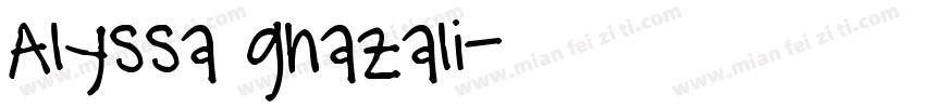 Alyssa ghazali字体转换